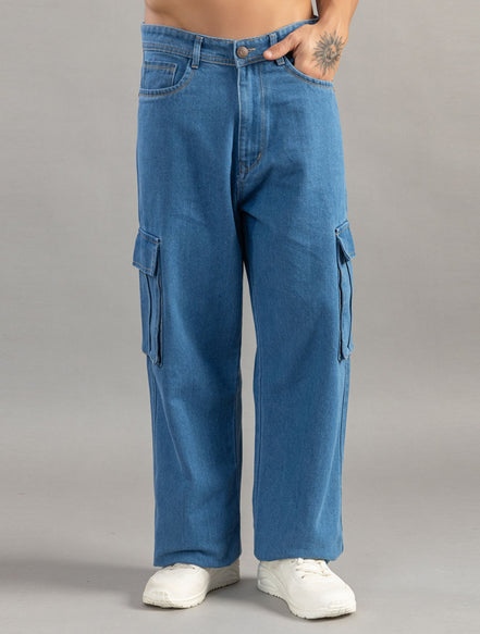 Relaxed Fit Cargo Jeans