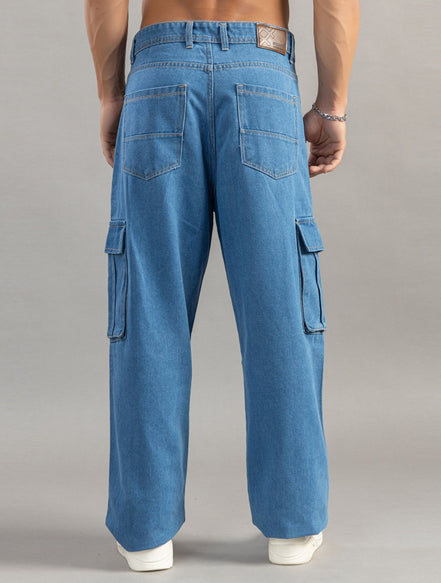 Relaxed Fit Cargo Jeans