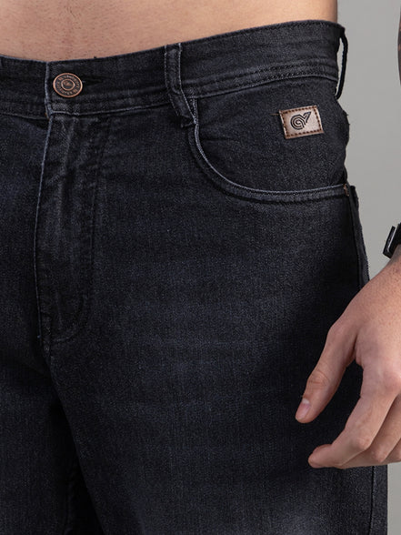 Club York Washed Black Relaxed Straight Jeans