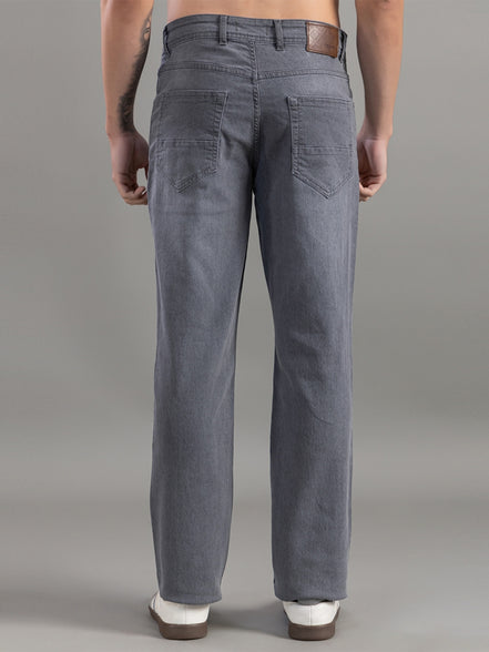 Club York Stone Grey Relaxed Straight-Fit Jeans