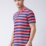 Pink Polo Neck T-shirt