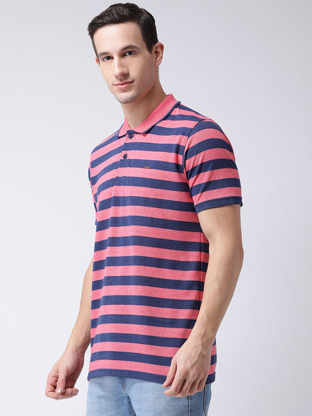 Pink Polo Neck T-shirt