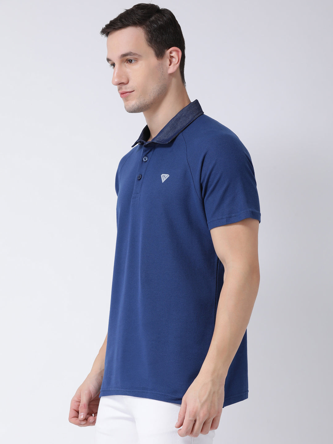 Blue Polo Neck T-shirt
