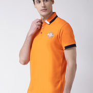 Orange Polo Neck T-shirt