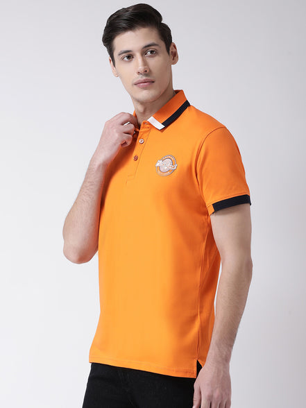 Orange Polo Neck T-shirt