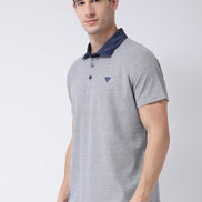 Grey Polo Neck T-shirt