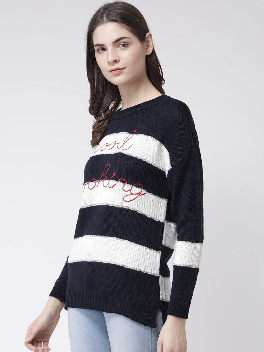 Navy Blue Pullover Sweater