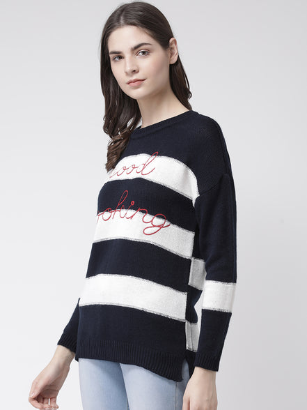 Navy Blue Pullover Sweater