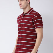Maroon Polo Neck T-shirt