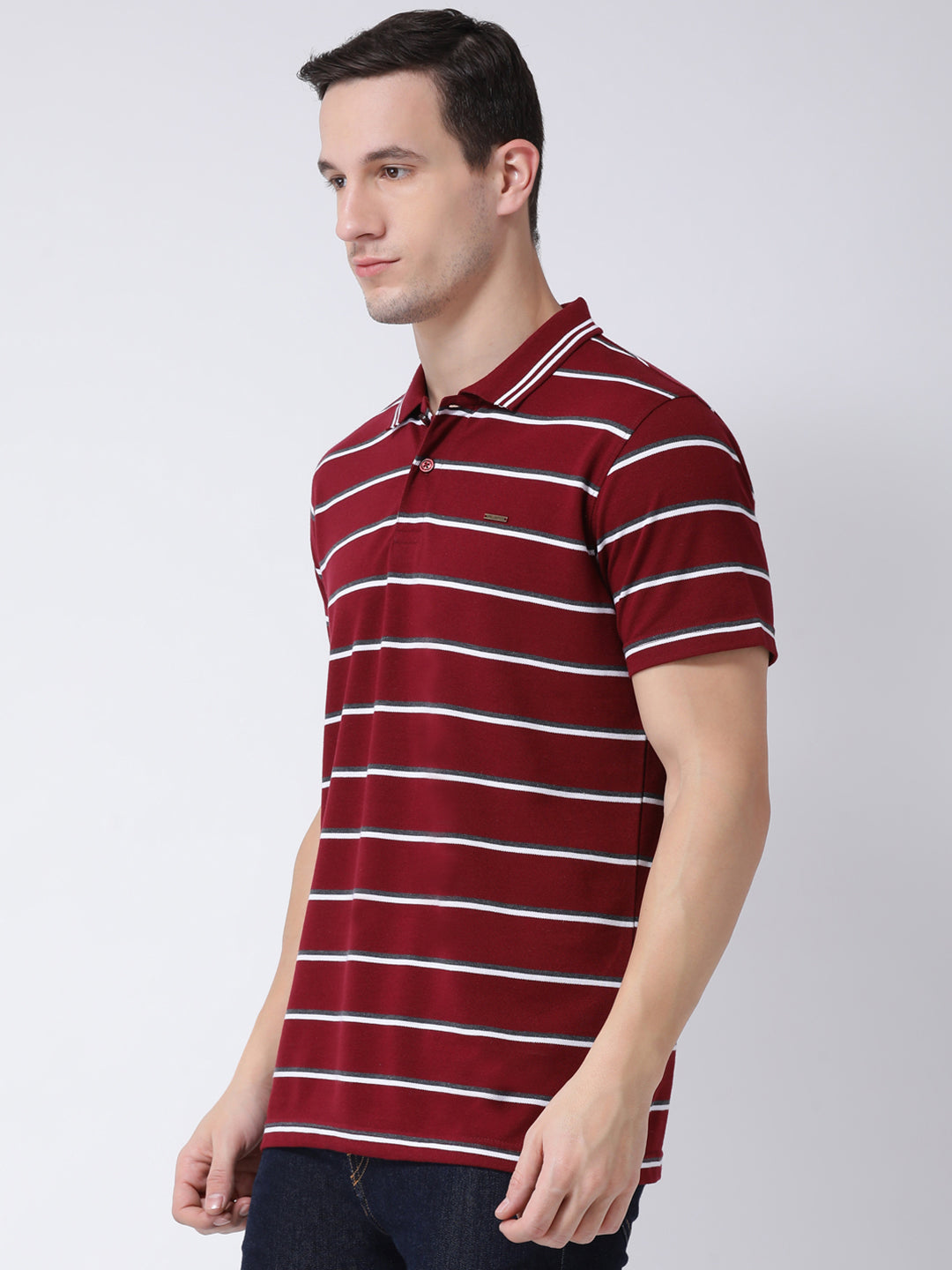 Maroon Polo Neck T-shirt