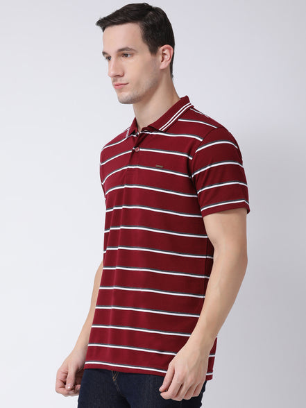 Maroon Polo Neck T-shirt