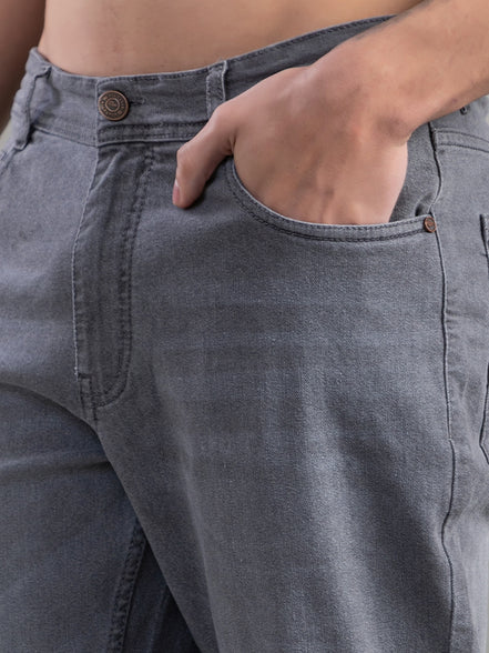 Club York Stone Grey Relaxed Straight-Fit Jeans