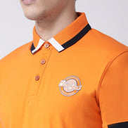 Orange Polo Neck T-shirt