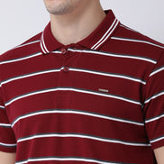 Maroon Polo Neck T-shirt