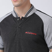 Charcoal Polo Neck T-shirt