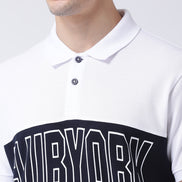 White  Navy Blue T-shirt