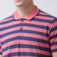 Pink Polo Neck T-shirt