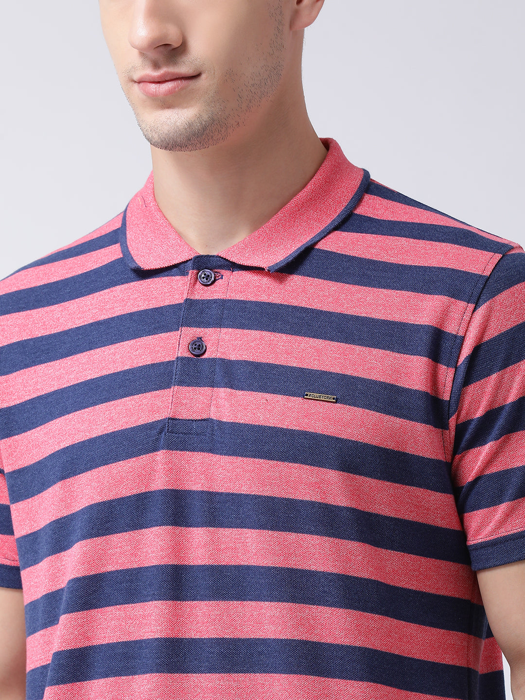 Pink Polo Neck T-shirt