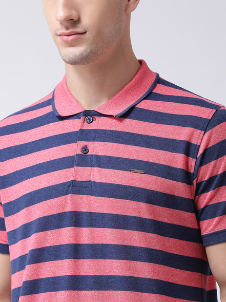 Pink Polo Neck T-shirt