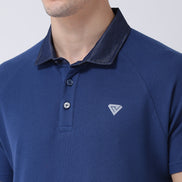 Blue Polo Neck T-shirt