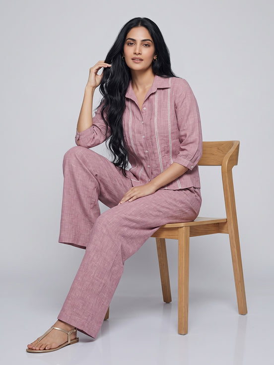 Relaxed Button-Down Co-Ord Set