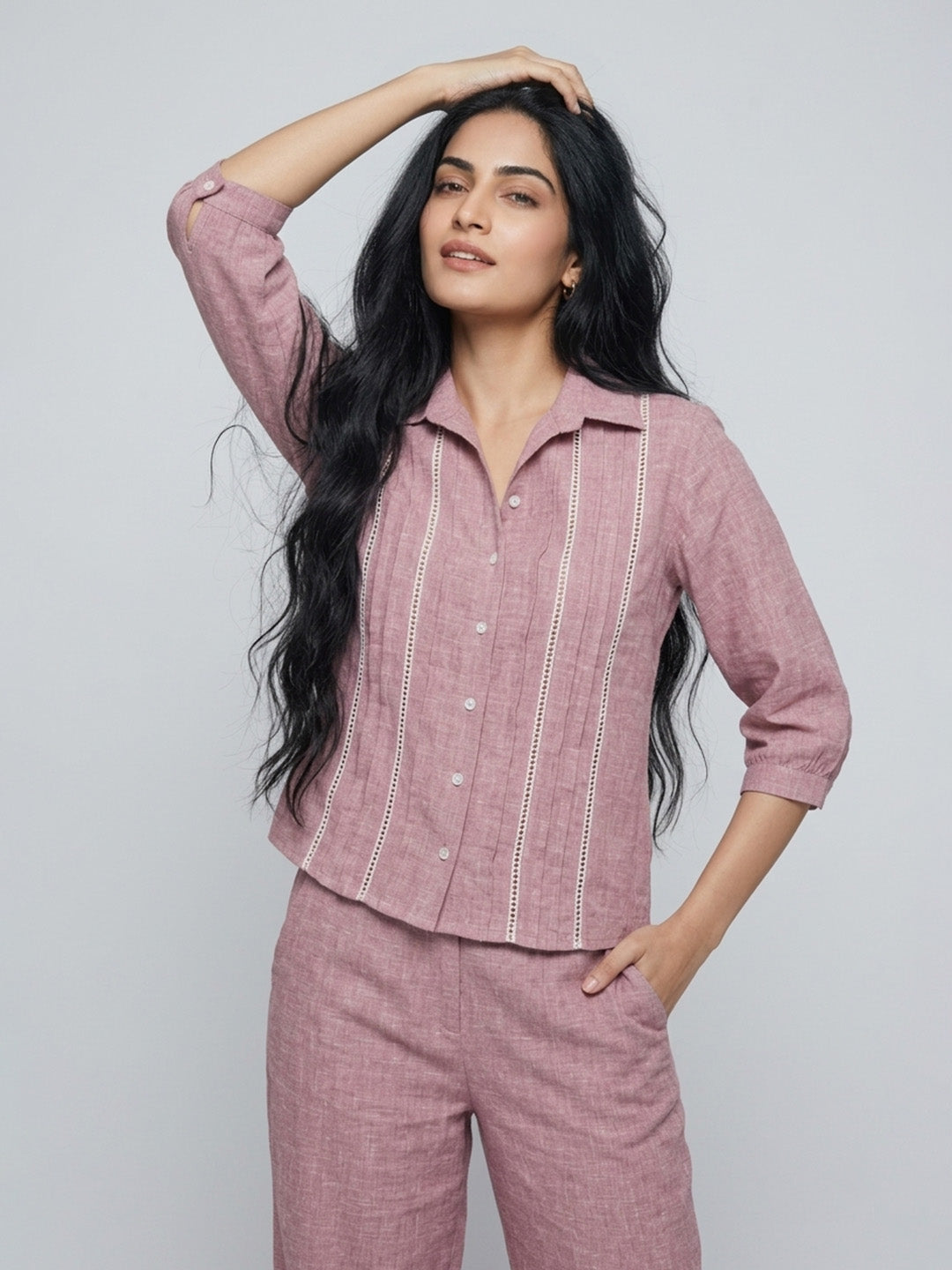 Relaxed Button-Down Co-Ord Set
