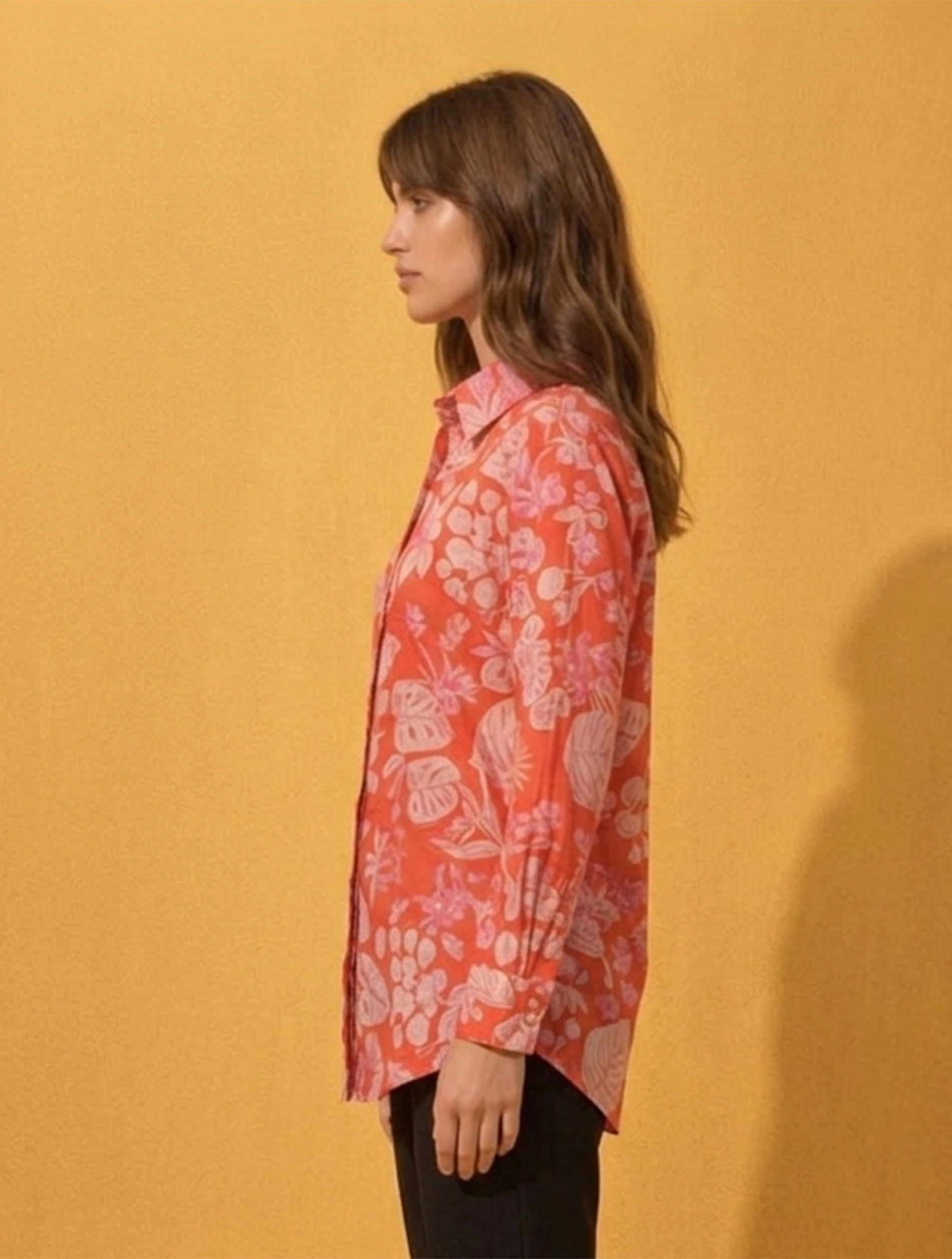 Coral Bloom Printed Shirt For Women