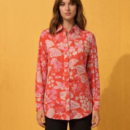 Coral Bloom Printed Shirt For Women