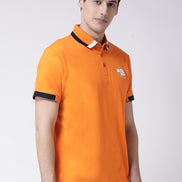 Orange Polo Neck T-shirt