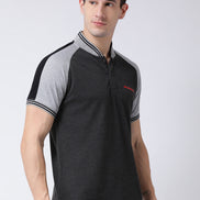 Charcoal Polo Neck T-shirt