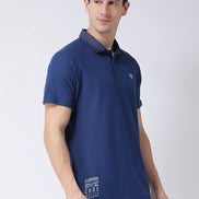 Blue Polo Neck T-shirt