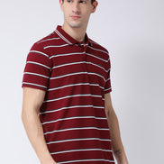 Maroon Polo Neck T-shirt