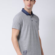 Grey Polo Neck T-shirt