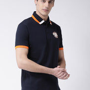Navy Blue Polo Neck T-shirt