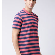 Pink Polo Neck T-shirt