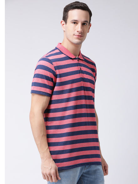 Pink Polo Neck T-shirt