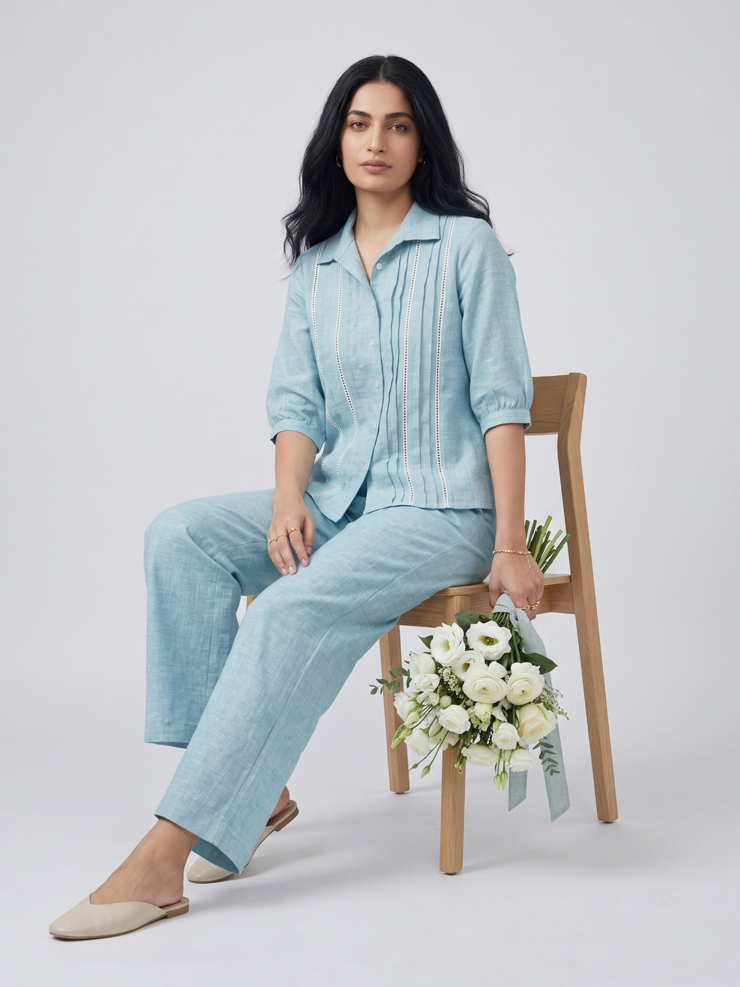 Relaxed Button-Down Co-Ord Set