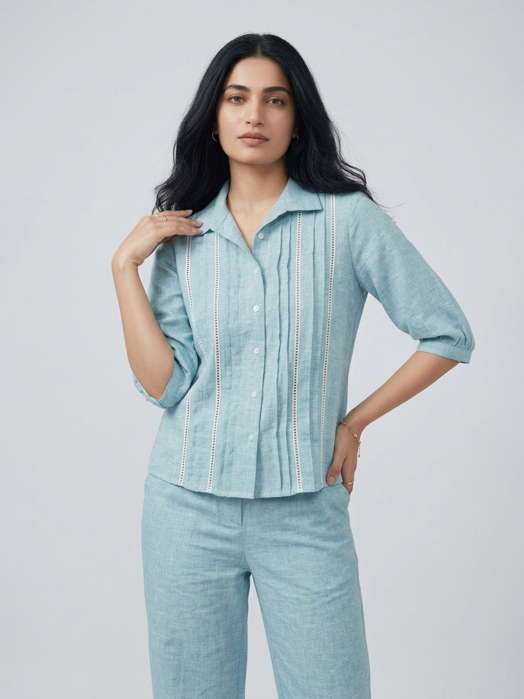 Relaxed Button-Down Co-Ord Set