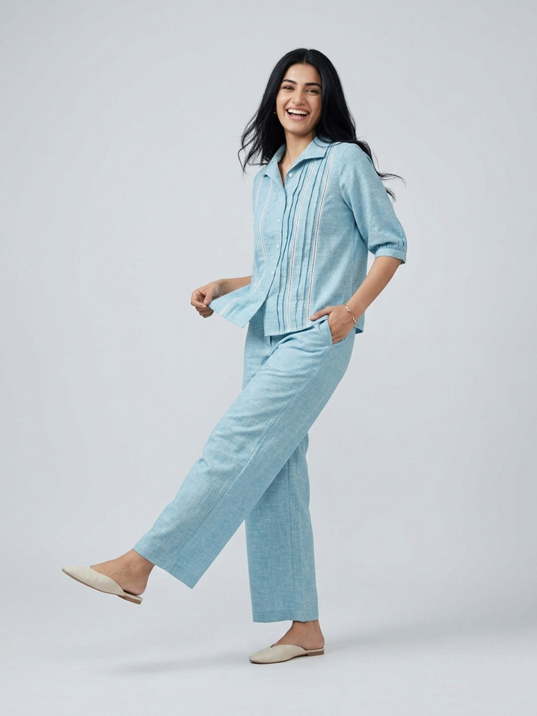 Relaxed Button-Down Co-Ord Set