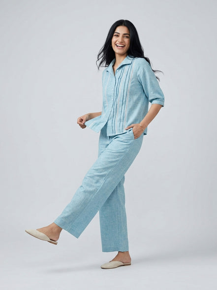 Relaxed Button-Down Co-Ord Set