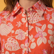 Coral Bloom Printed Shirt For Women