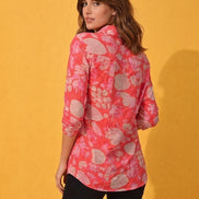 Coral Bloom Printed Shirt For Women