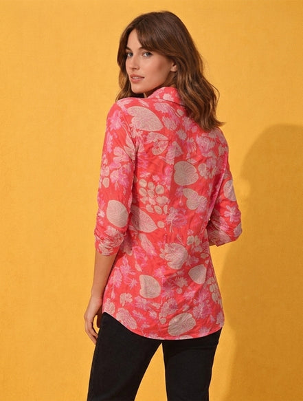 Coral Bloom Printed Shirt For Women