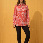 Coral Bloom Printed Shirt For Women