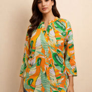 Tropical Muse Printed Shirt For Women