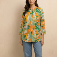 Tropical Muse Printed Shirt For Women