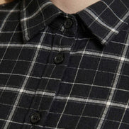 Noir Check Relaxed Shirt For Women
