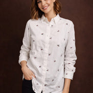 White Bloom Everyday Shirt For Women