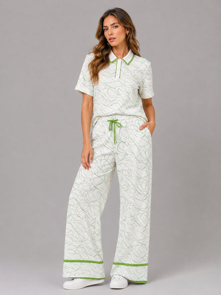 Sage Line Art Co-Ord Set