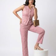 Mauve Floral Co-Ord Set For Women